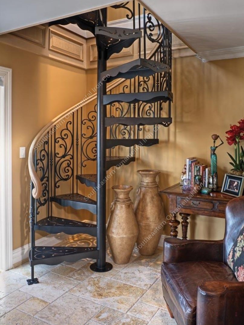 Custom Iron Spiral Stair (SS-19)
