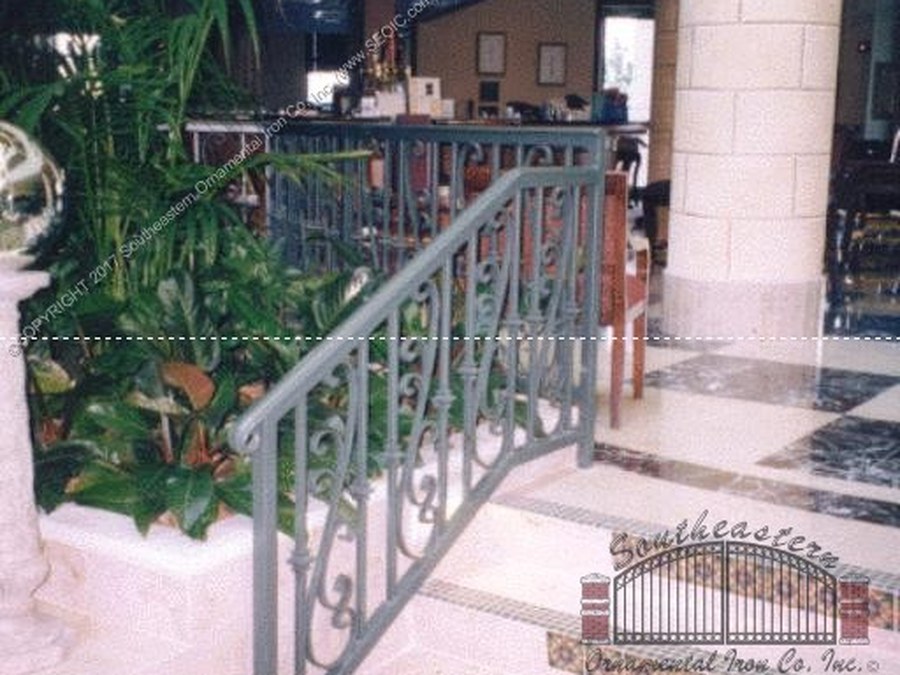 Wrought Iron Step Railing (R-70)